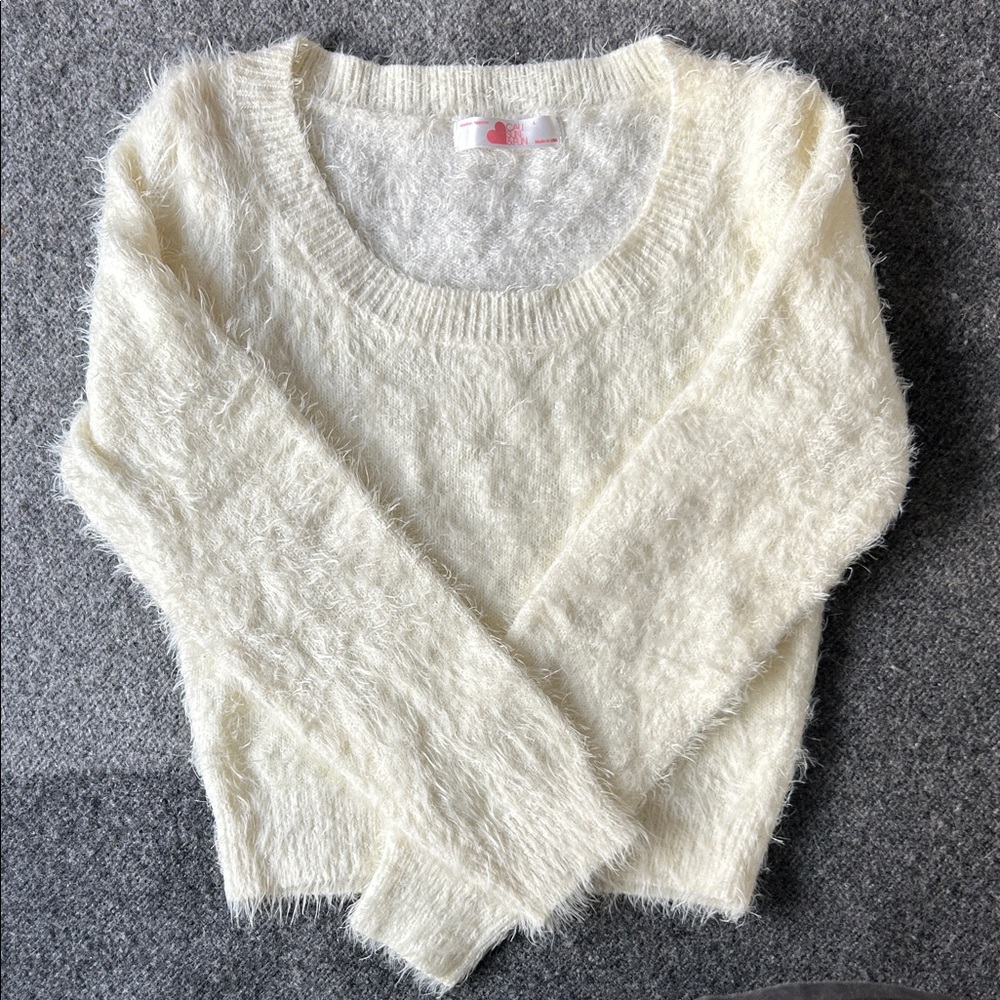 American Apparel Cali Fun & Sun fuzzy cropped sweater - large